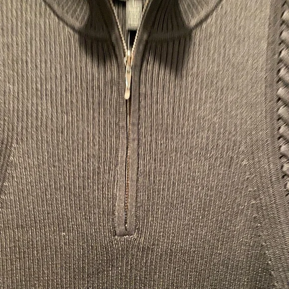 White House Black Market Black Sheath Midi Dress with Mock Neck for Cocktail - Picture 3 of 7